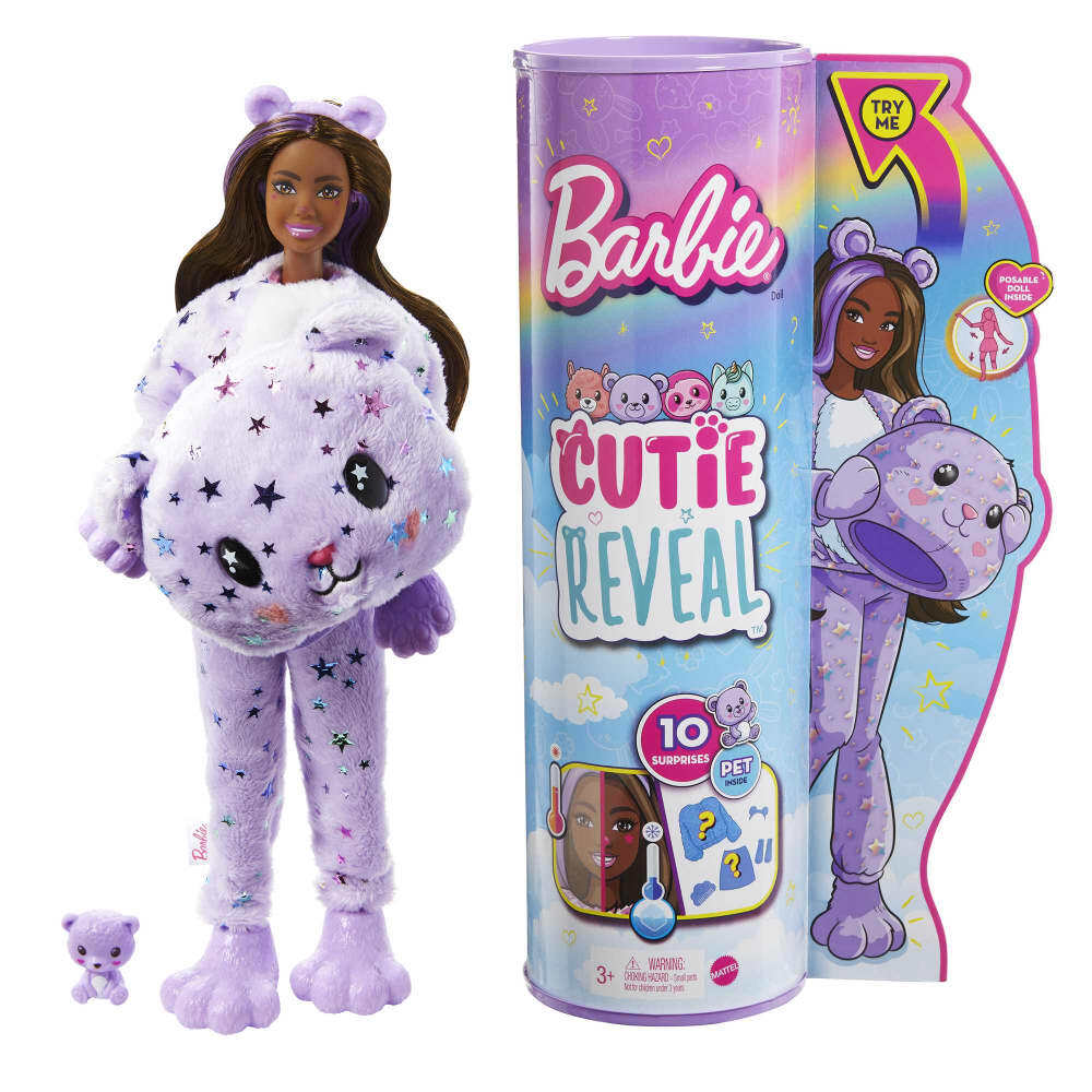 Barbie Cutie Reveal Fantasy Doll  - Teddy Bear Plush Costume