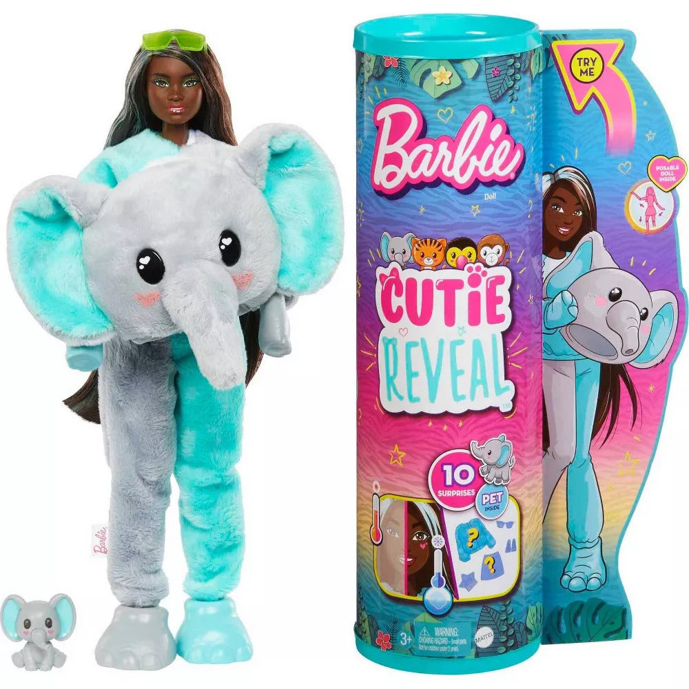 Barbie Cutie Reveal Jungle Series Costume Doll - Elephant