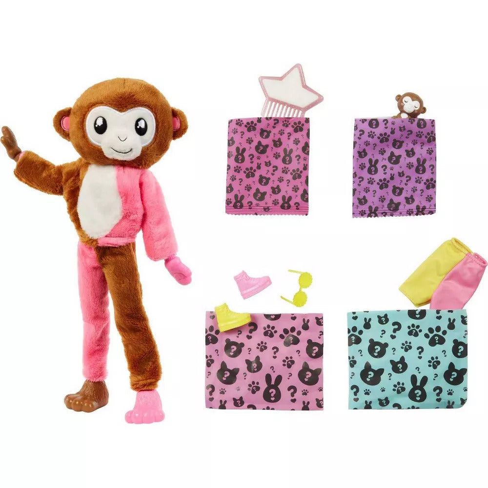 Barbie Cutie Reveal Jungle Series Costume Doll - Monkey