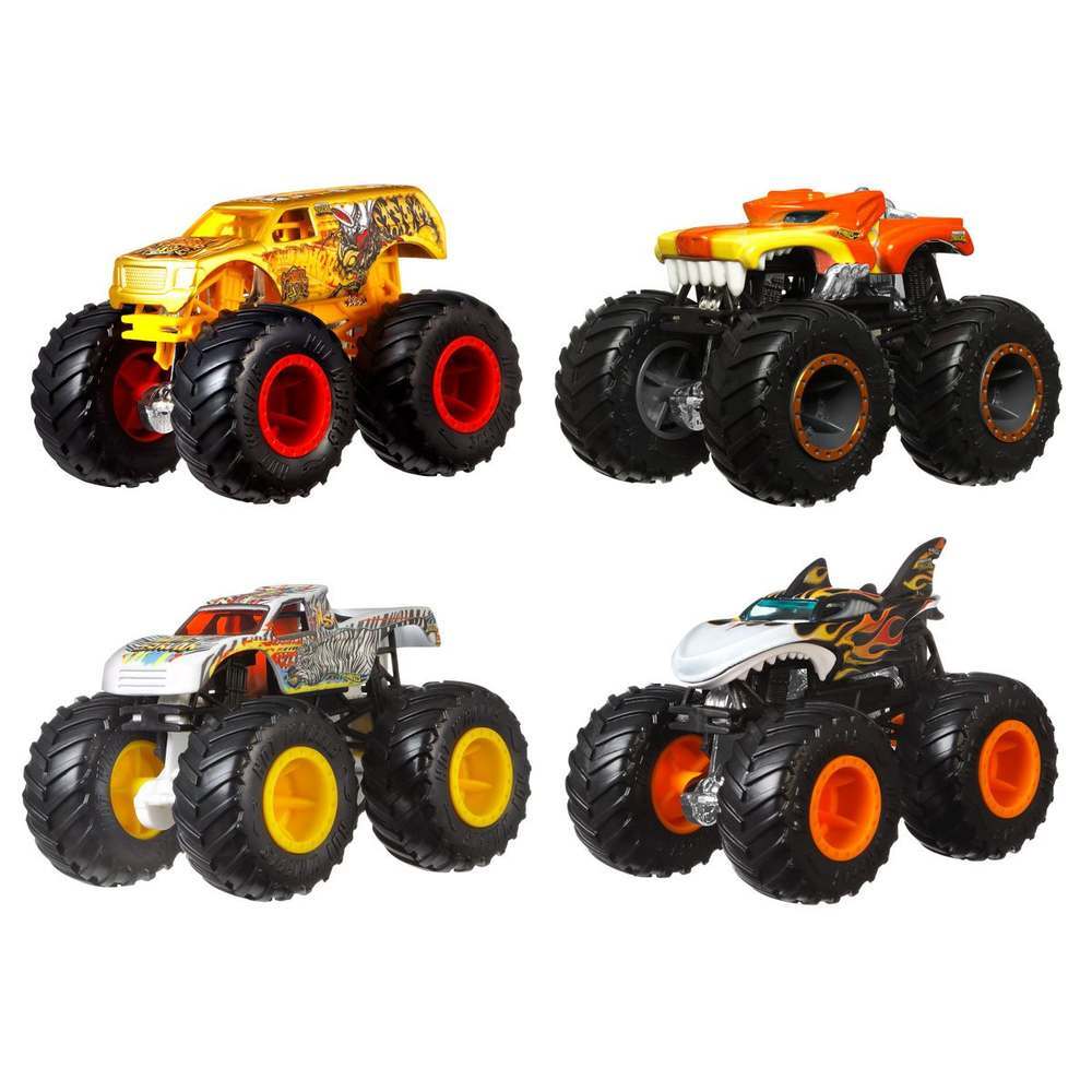 Hot Wheels Monster Trucks 1:64 4 Pack - Wild Rangers