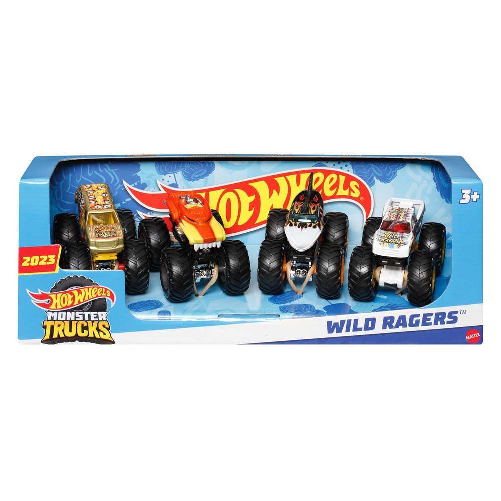 Hot Wheels Monster Trucks 1:64 4 Pack - Wild Rangers