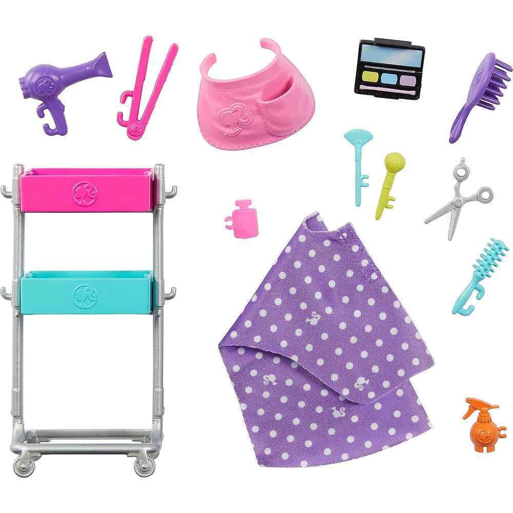 Barbie Malibu Stylist Doll & 14 Accessories Playset