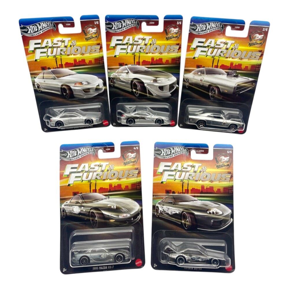 Hot Wheels Silver Series Fast & Furious 25th Anniversary 2026 Set of 5