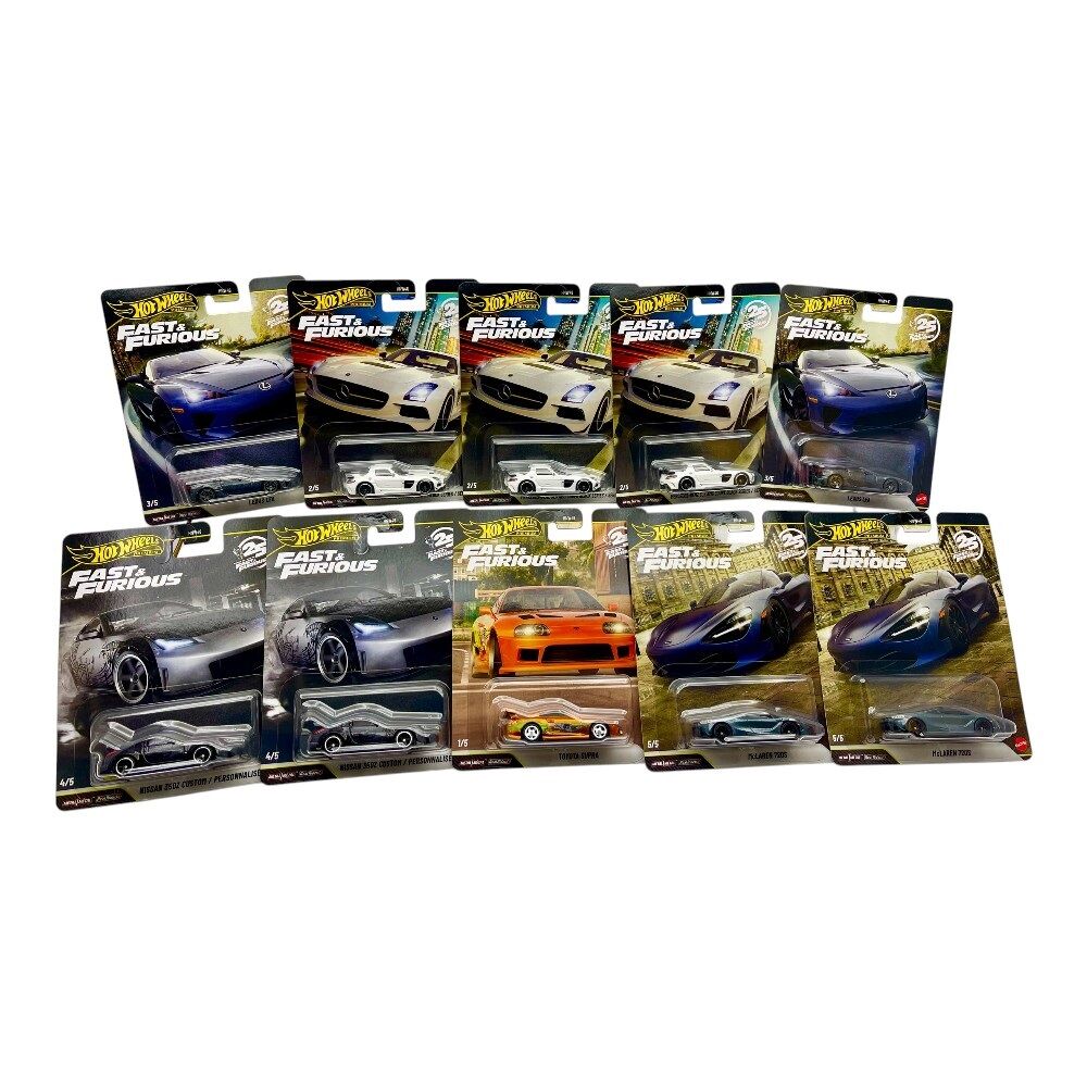 Hot Wheels Premium 25 Years Fast & Furious Case of 10