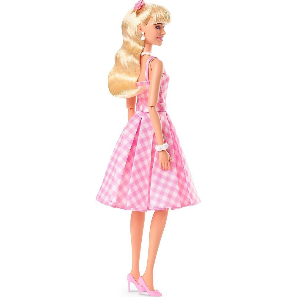 Barbie the Movie Doll Margot Robbie In Pink Gingham Dress