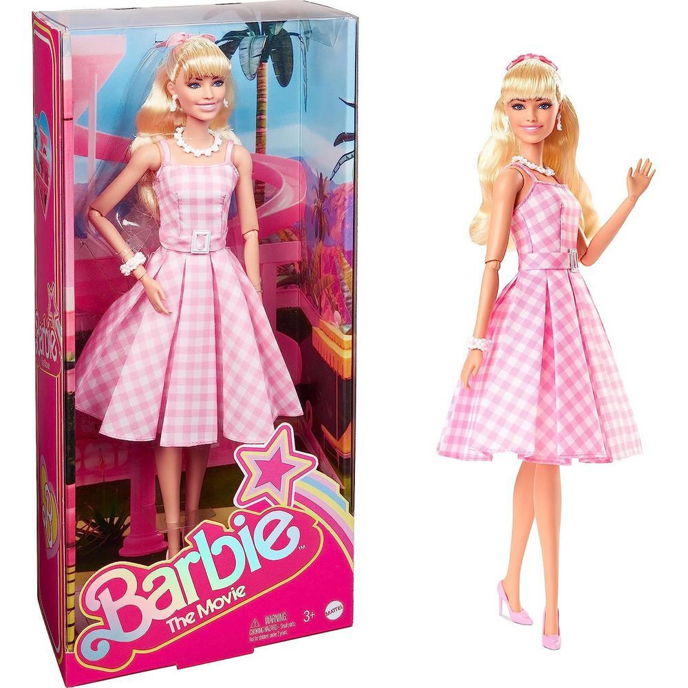 Barbie the Movie Collectible Doll - Margot Robbie In Pink Gingham Dress