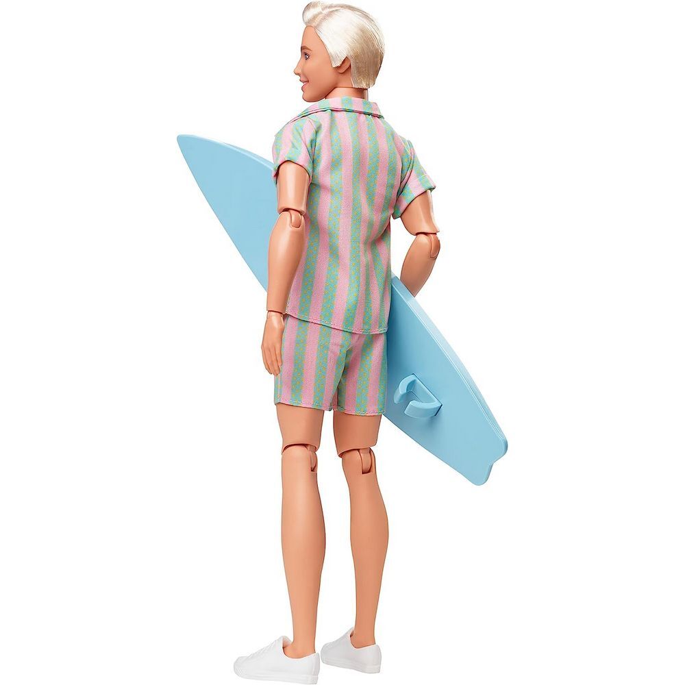 Barbie the Movie Ken Doll - Wearing Pastel Striped Beach Matching Set