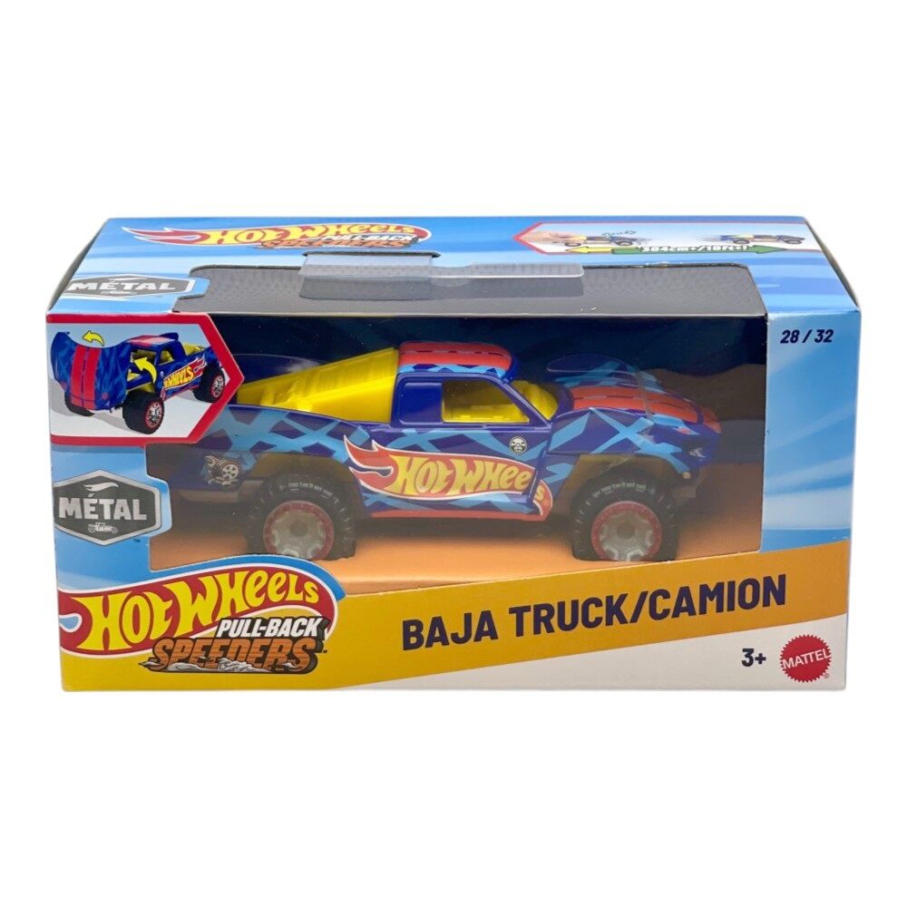 Hot Wheels Pull-Back Speeders Baja Truck Die-Cast Vehicle
