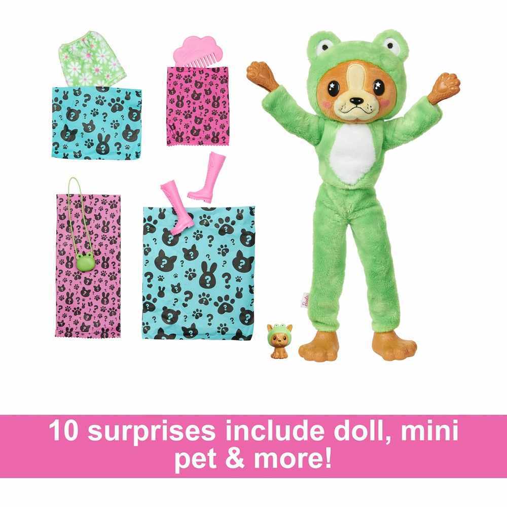 Barbie Cutie Reveal Costume Doll & Accessories - Puppy as a Frog