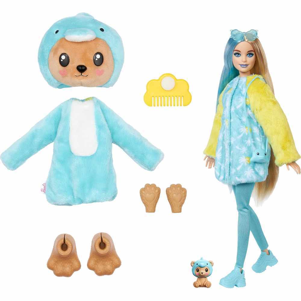 Barbie Cutie Reveal Doll Dolphin Plush Costume & 10 Surprises