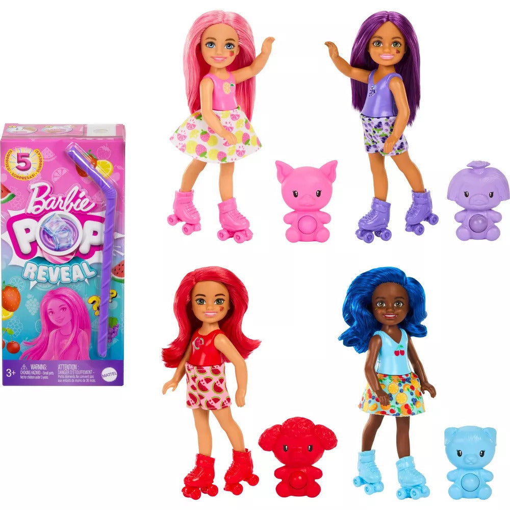 Barbie Pop Reveal Chelsea Doll - Fruit Series (Assorted)