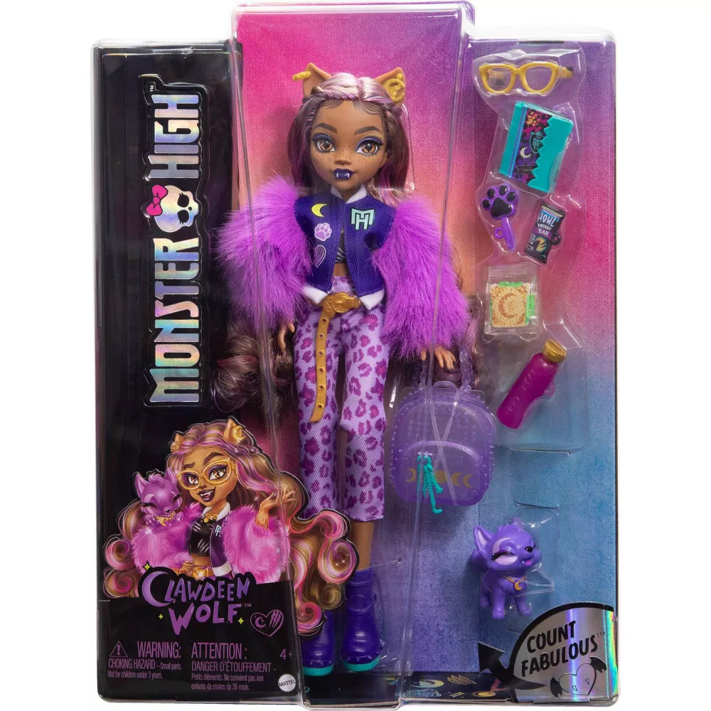 Monster High Doll & Accessories - Clawdeen Wolf