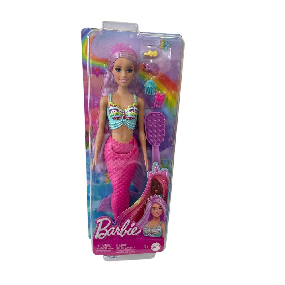 Barbie Long Hair Doll Pink Tail