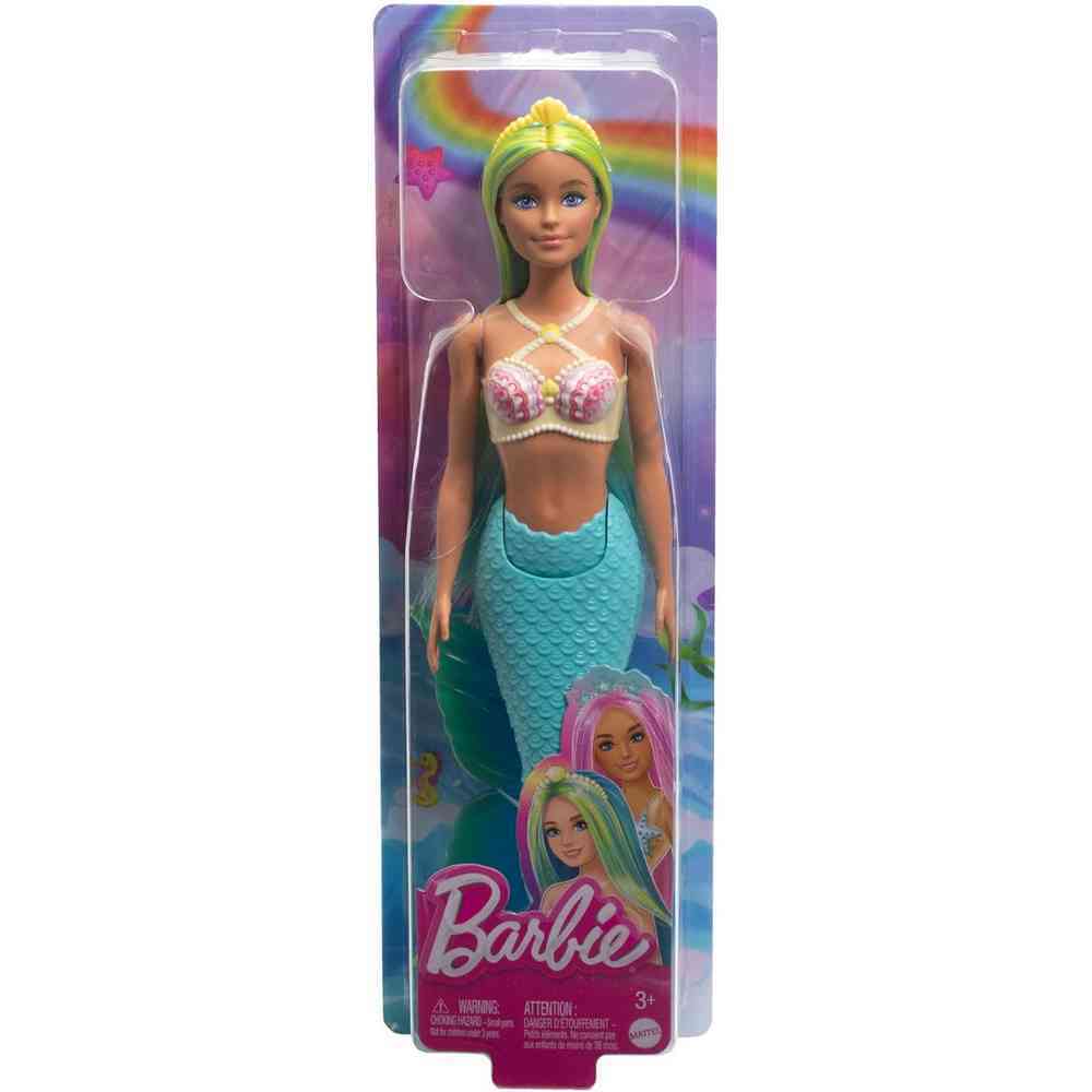 Barbie Mermaid Doll - Green Hair & Blue Tail
