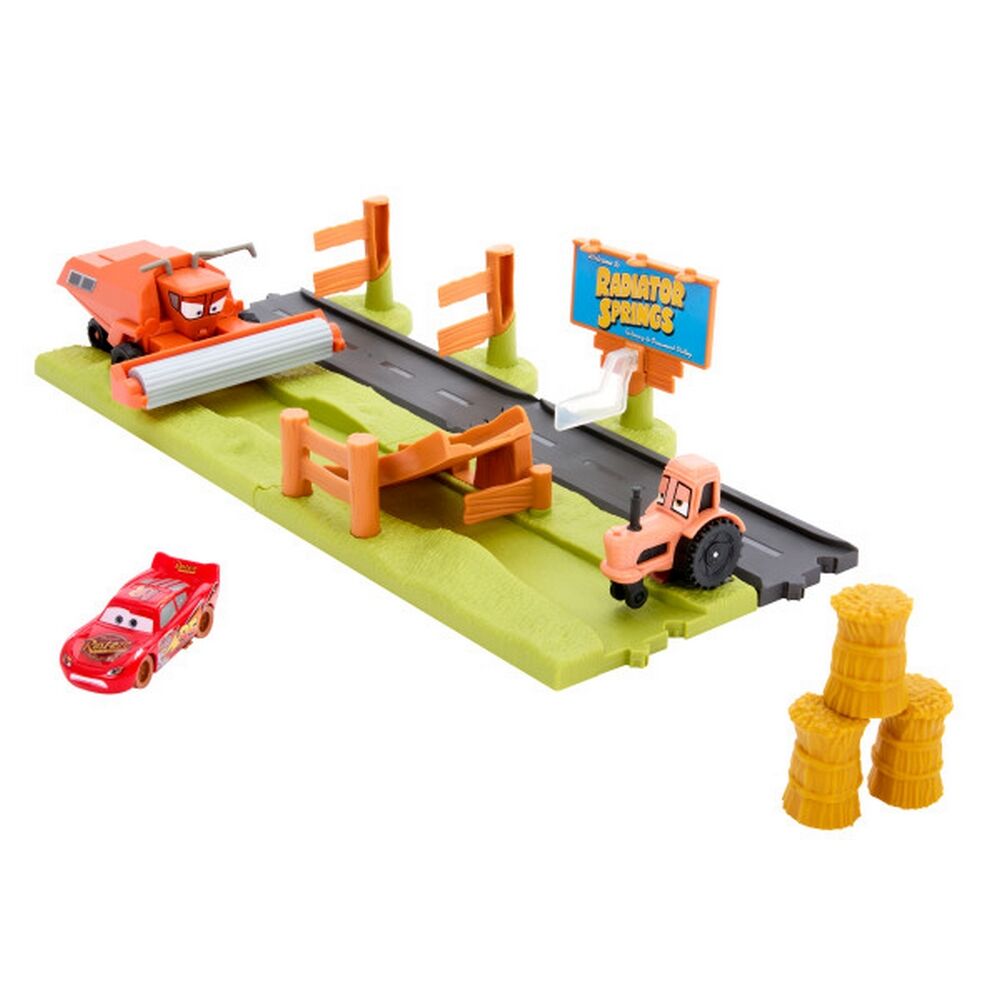 Disney Pixar Cars Escaping Frank & Stunt Race Playset