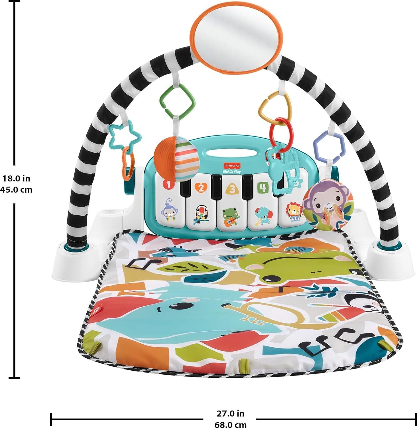 Fisher-Price Learning Lights & Music Glow And Grow Kick & Play Piano Gym