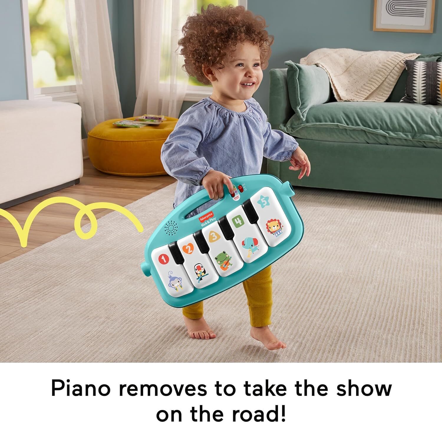 Fisher-Price Learning Lights & Music Glow And Grow Kick & Play Piano Gym