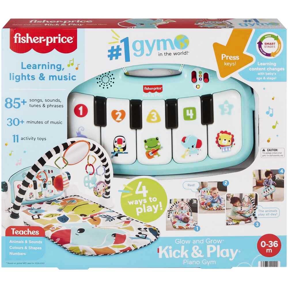 Fisher Price - Glow and Grow Kick & Play Piano Gym (Blue)