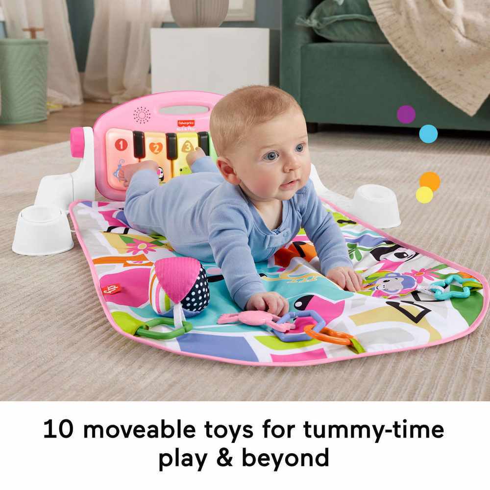 Fisher-Price Learning Lights & Music Glow And Grow Kick & Play Piano Gym