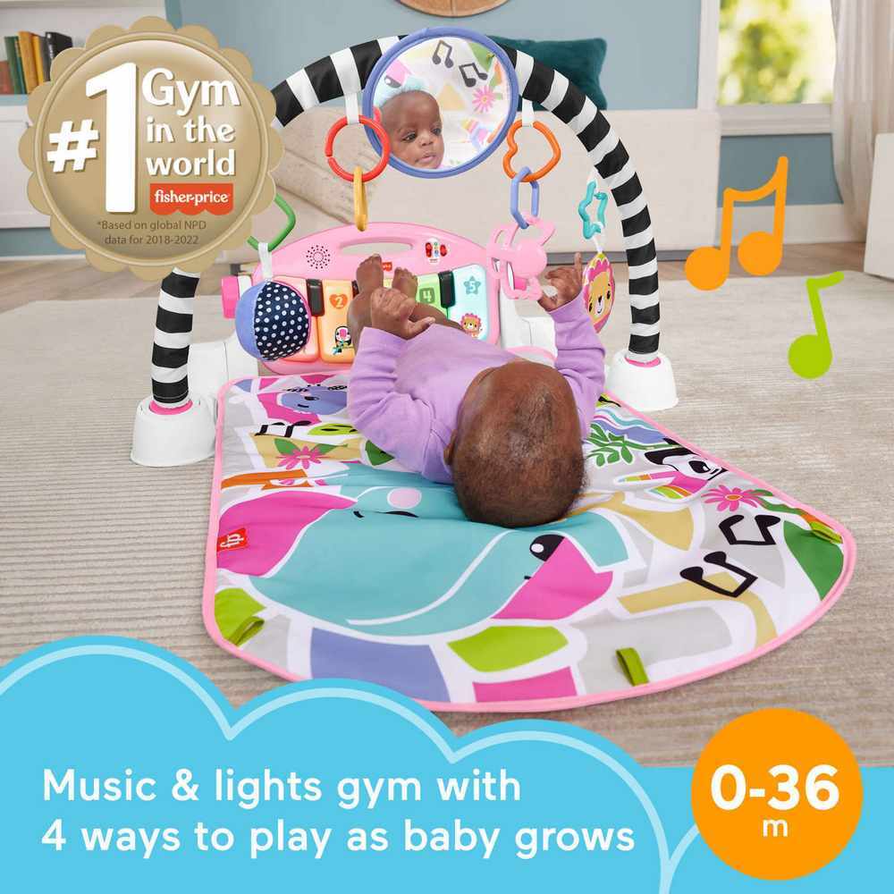 Fisher-Price Learning Lights & Music Glow And Grow Kick & Play Piano Gym