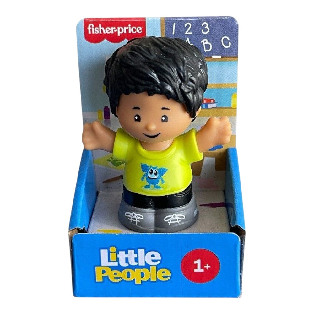 Little People Single Figure - Boy In Green Shirt with Black Hair
