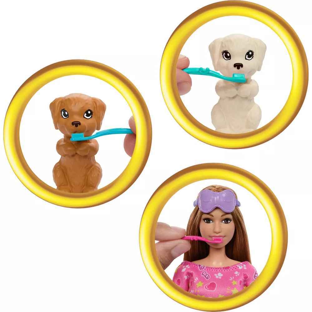 Barbie Doll & Puppy Slumber Party Playset