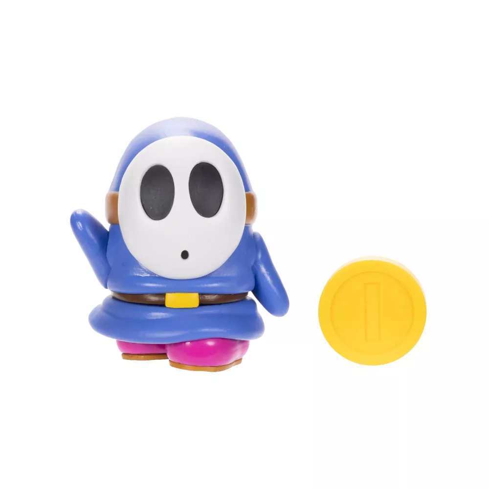 Nintendo Super Mario 10cm Blue Shy Guy with Coin Action Figure
