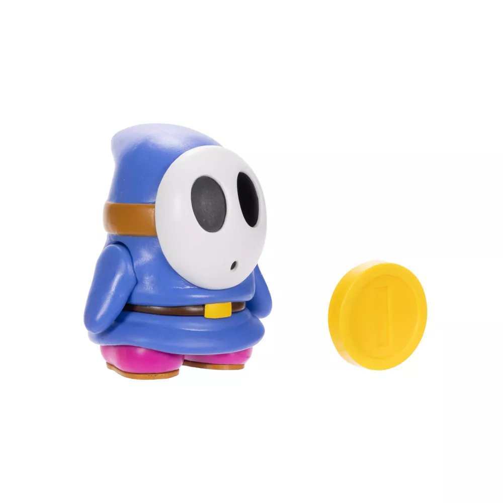 Nintendo Super Mario 10cm Blue Shy Guy with Coin Action Figure