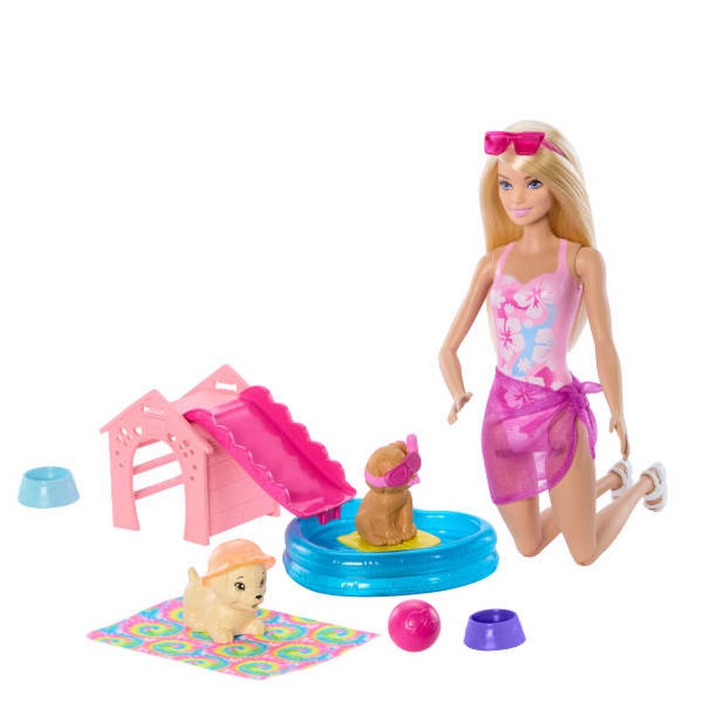 Barbie Puppy Pool Party Aloha Blonde