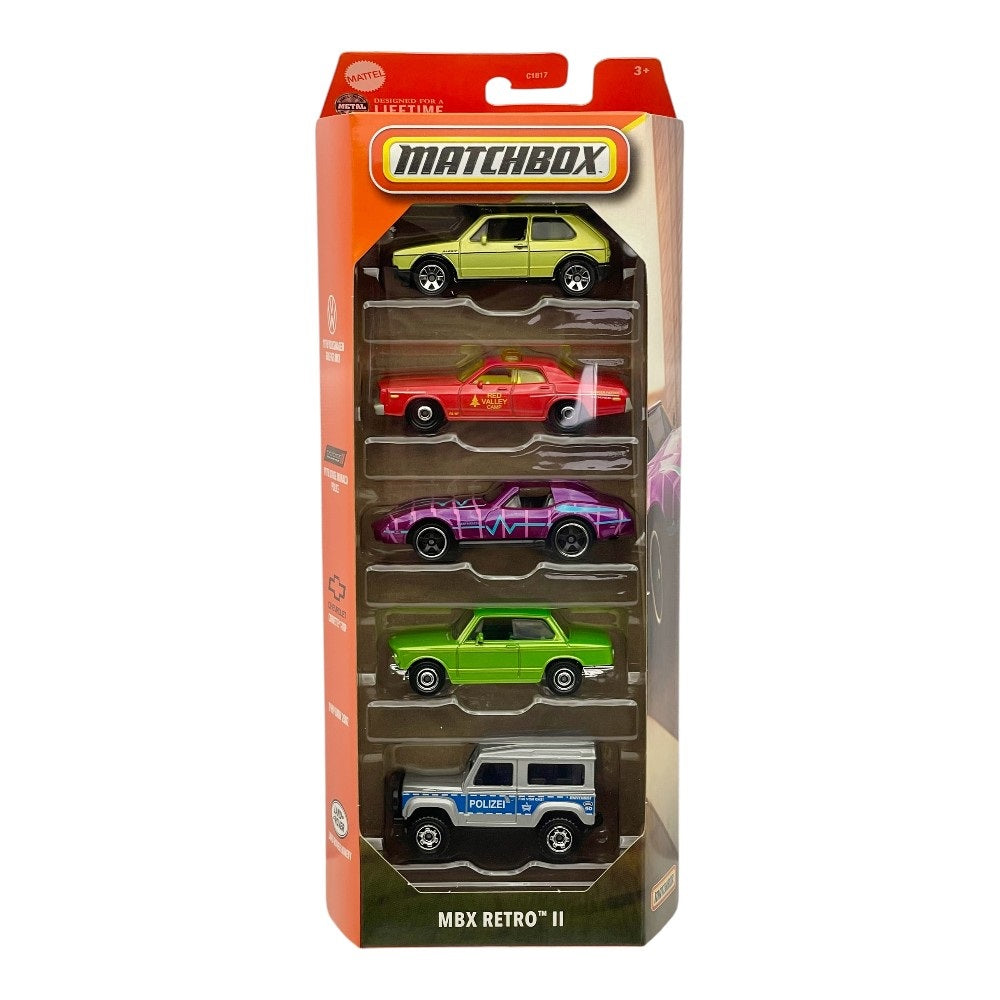 Matchbox Cars 5 Pack - MBX Retro II