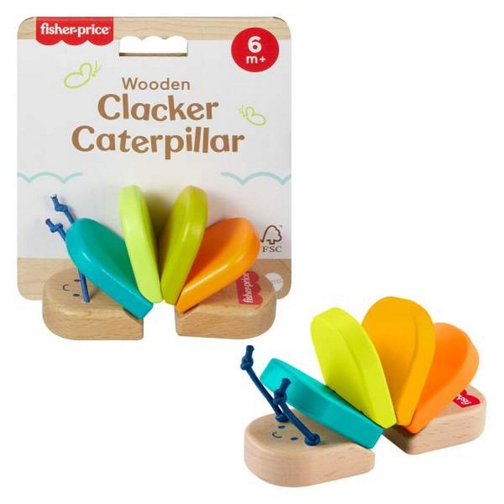 Fisher-Price Wooden Rainbow Clacker Caterpillar