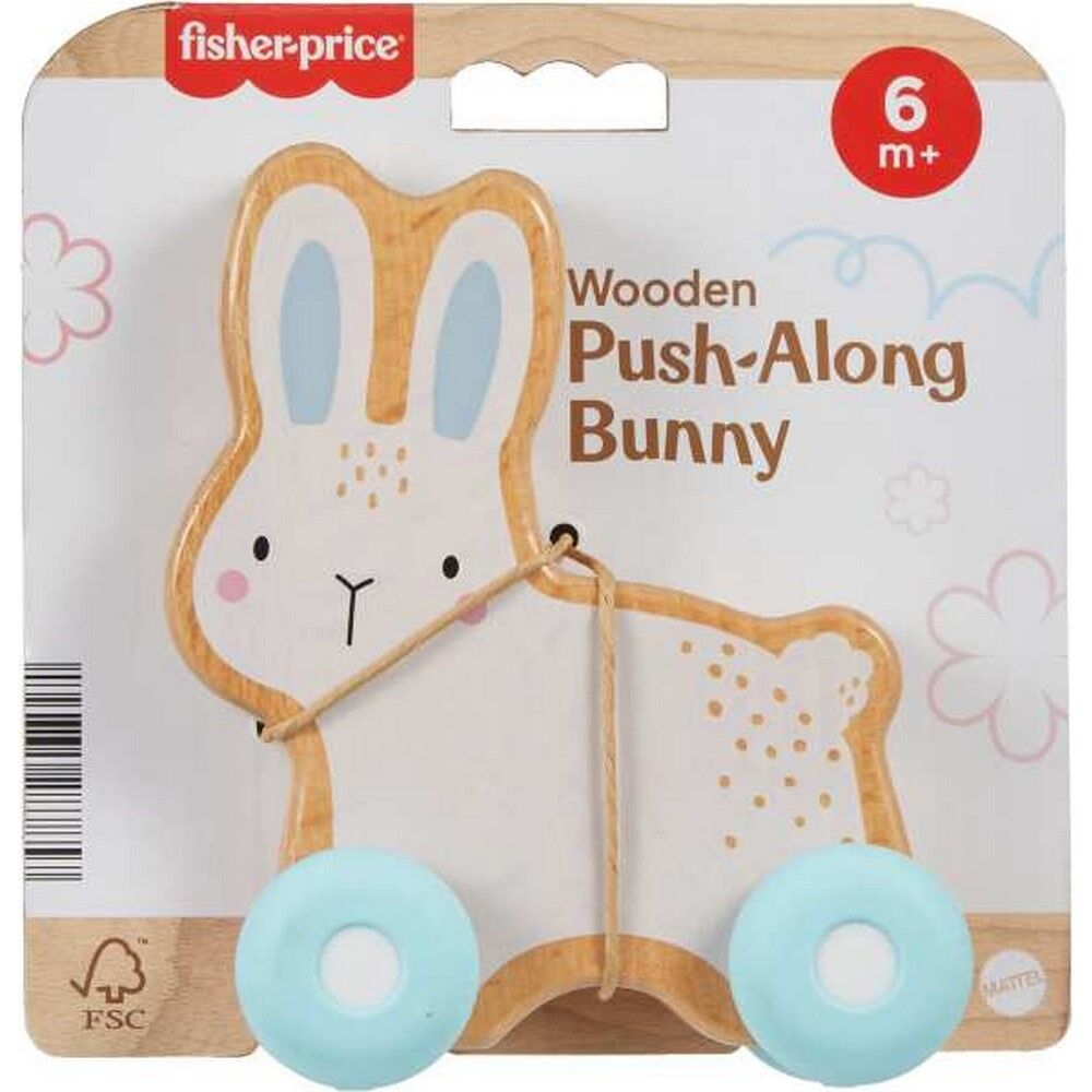 Fisher-Price Wooden Push-Along Bunny