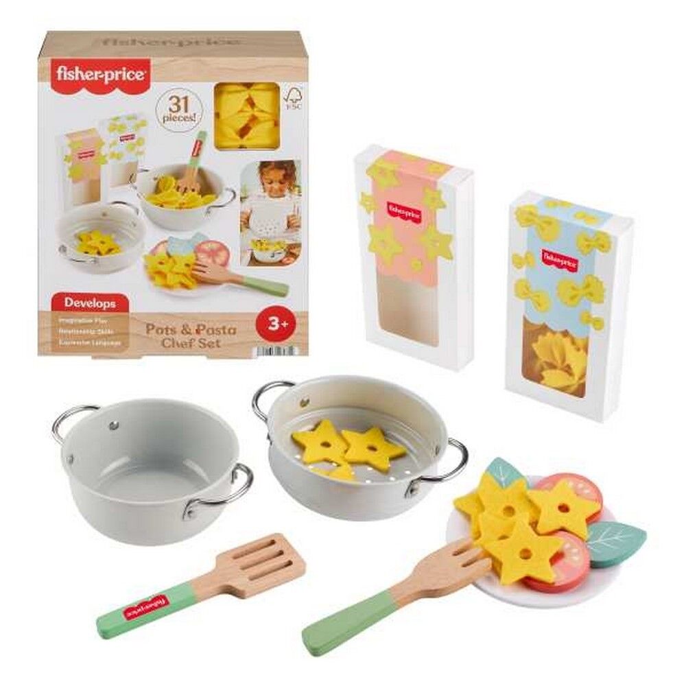 Fisher-Price Wooden Pots & Pasta Chef Set