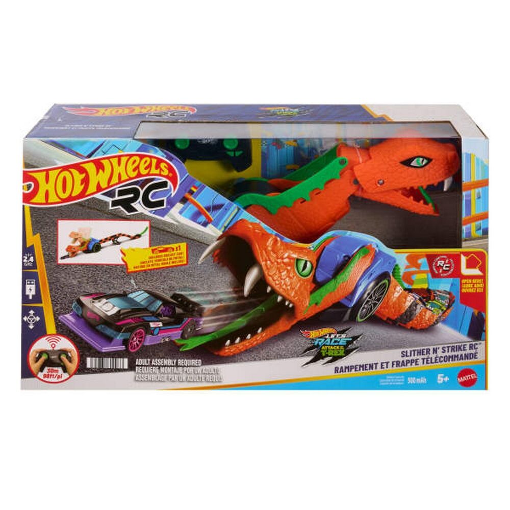 Hot Wheels Lets Race Slither N Strike RC & 1 Toy Car, Battery-Powered Remote-Control Vehicle