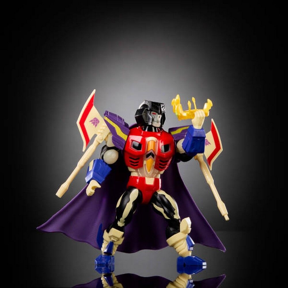 Masters Of The Universe X Transformers Starscream Armor Scare Glow Action Figure