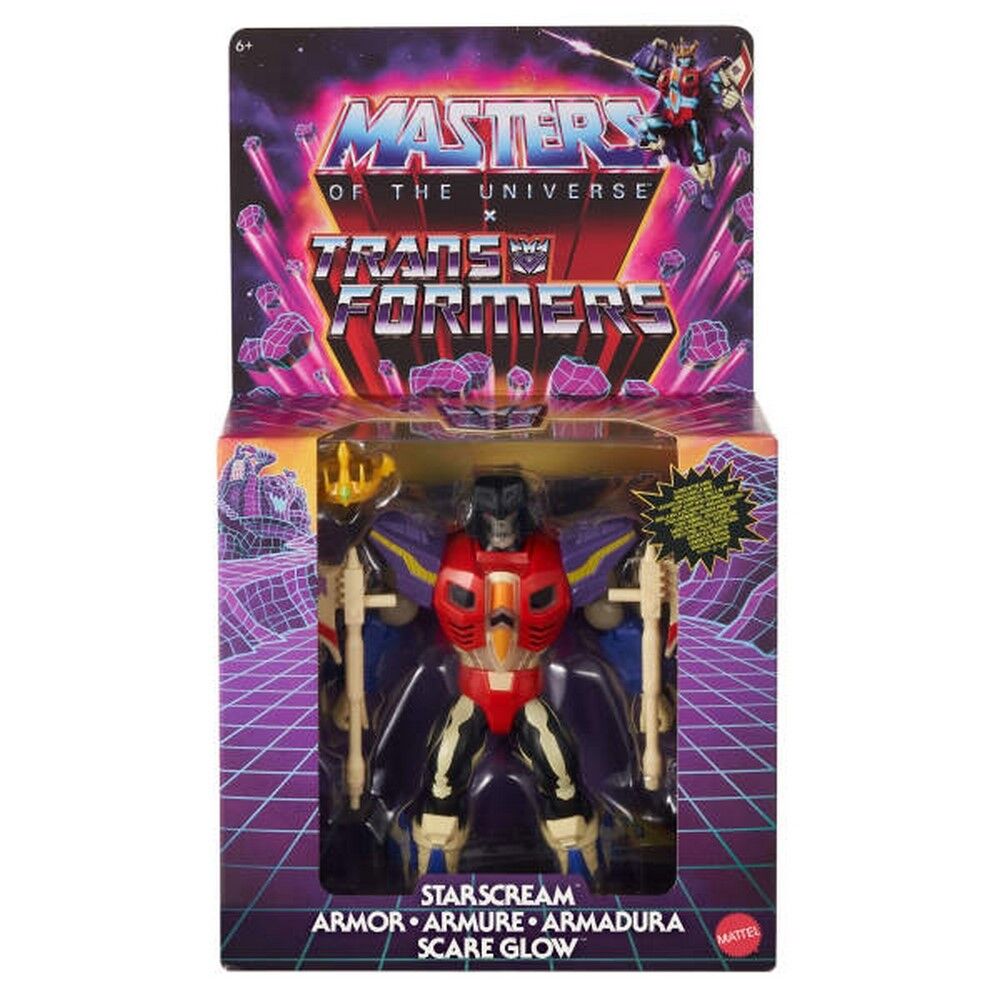 Masters Of The Universe X Transformers Starscream Armor Scare Glow Action Figure