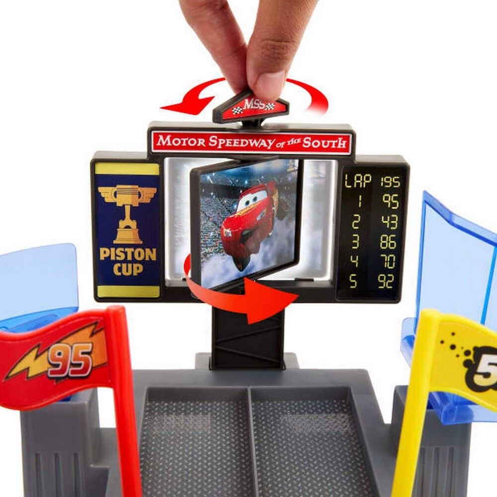 Disney and Pixar Cars Piston Cup Stunting Speedway Playset with Lightning McQueen Toy Car