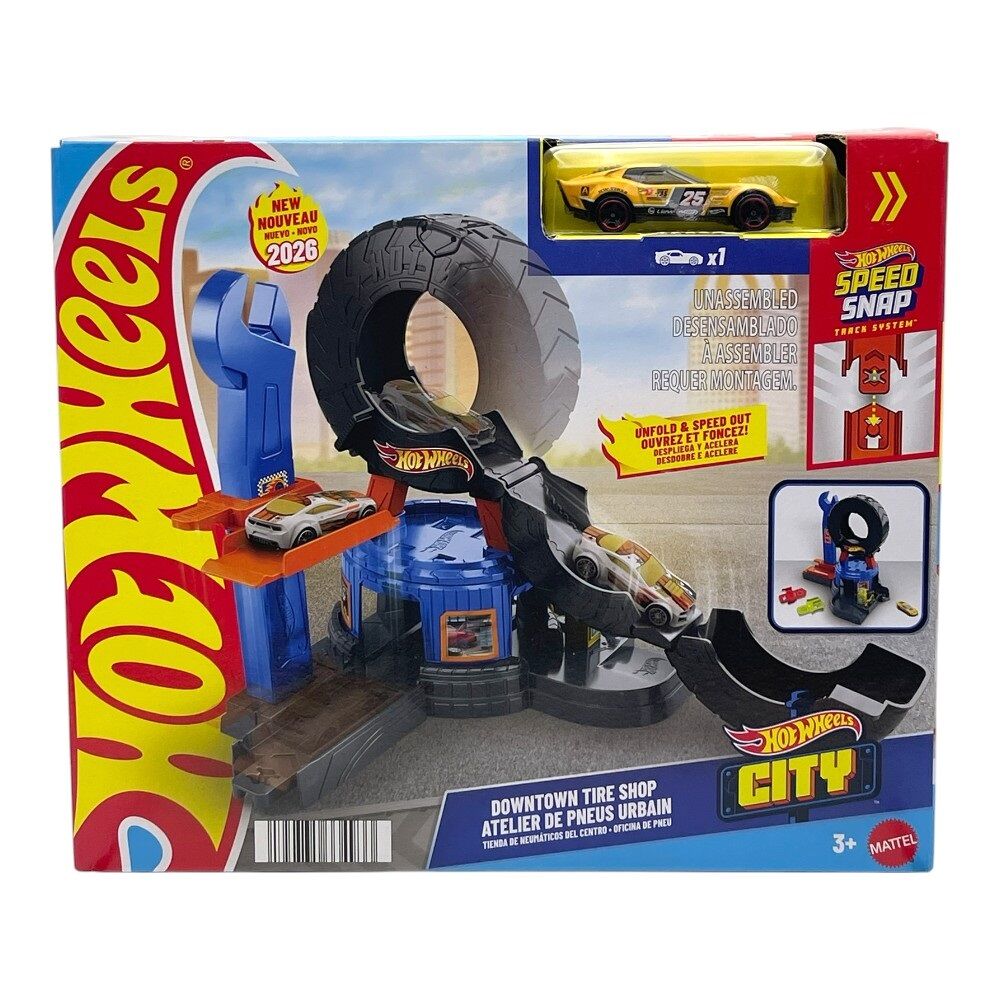 Hot Wheels City Downtown Tire Shop Playset