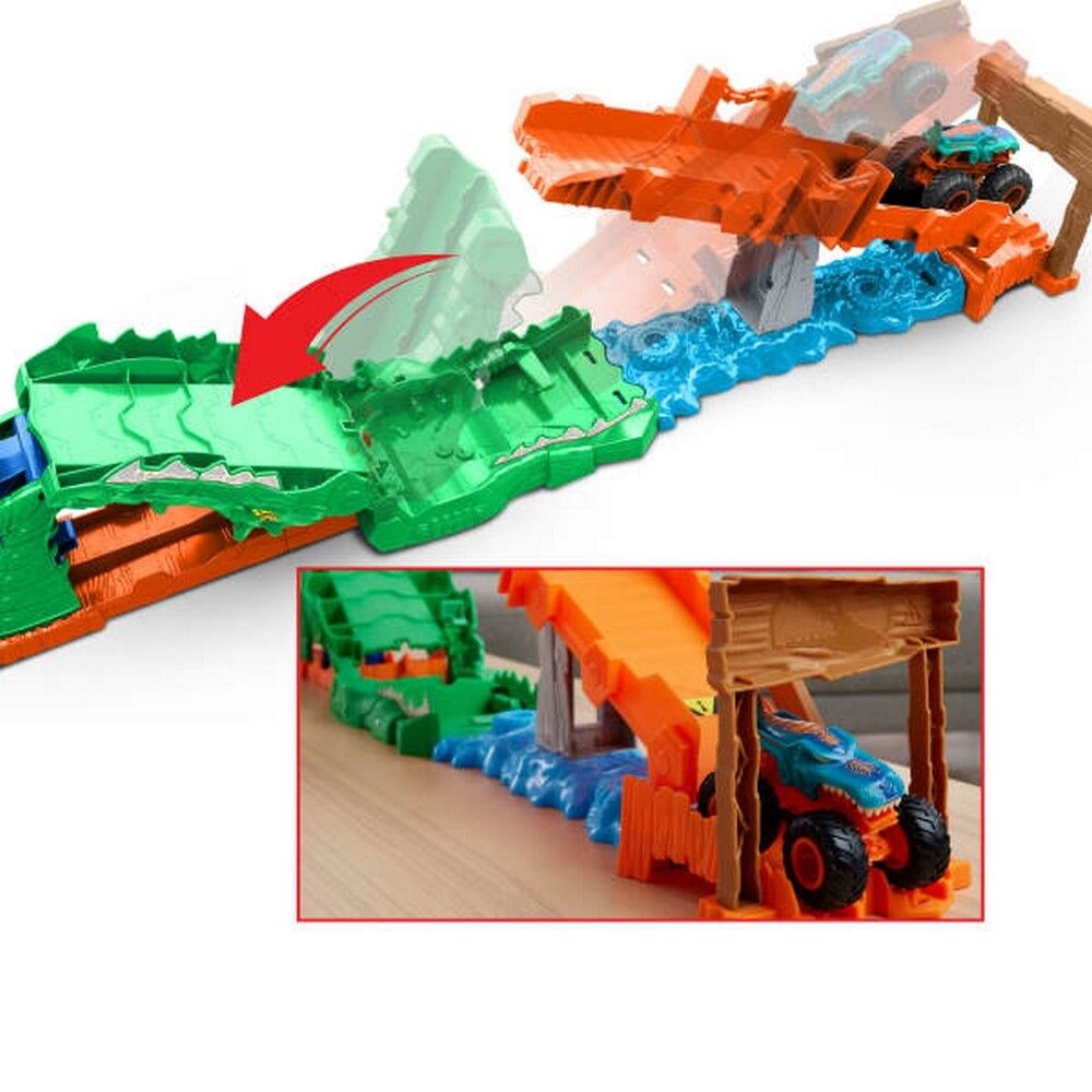 HW Monster Trucks Crocodile Crash Challenge Playset