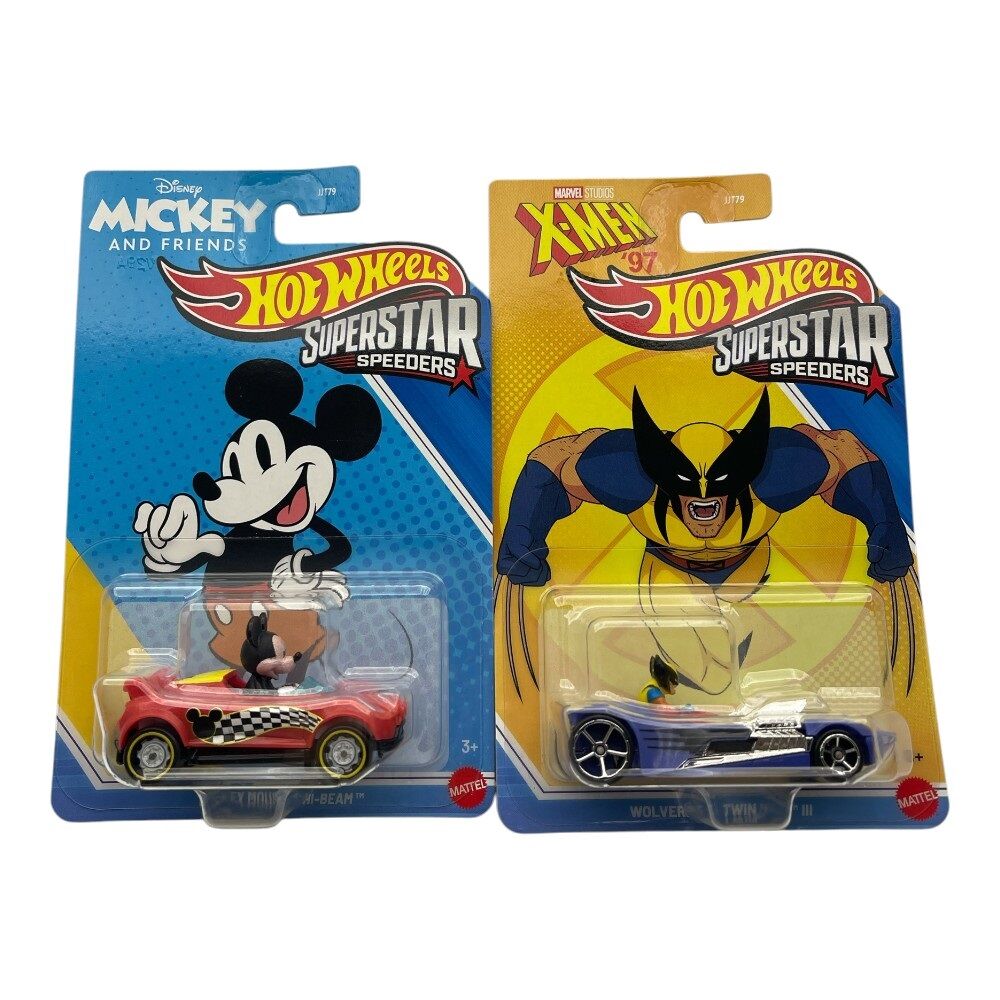 Hot Wheels Superstar Speeders Complete Set of 5 Character Vehicles