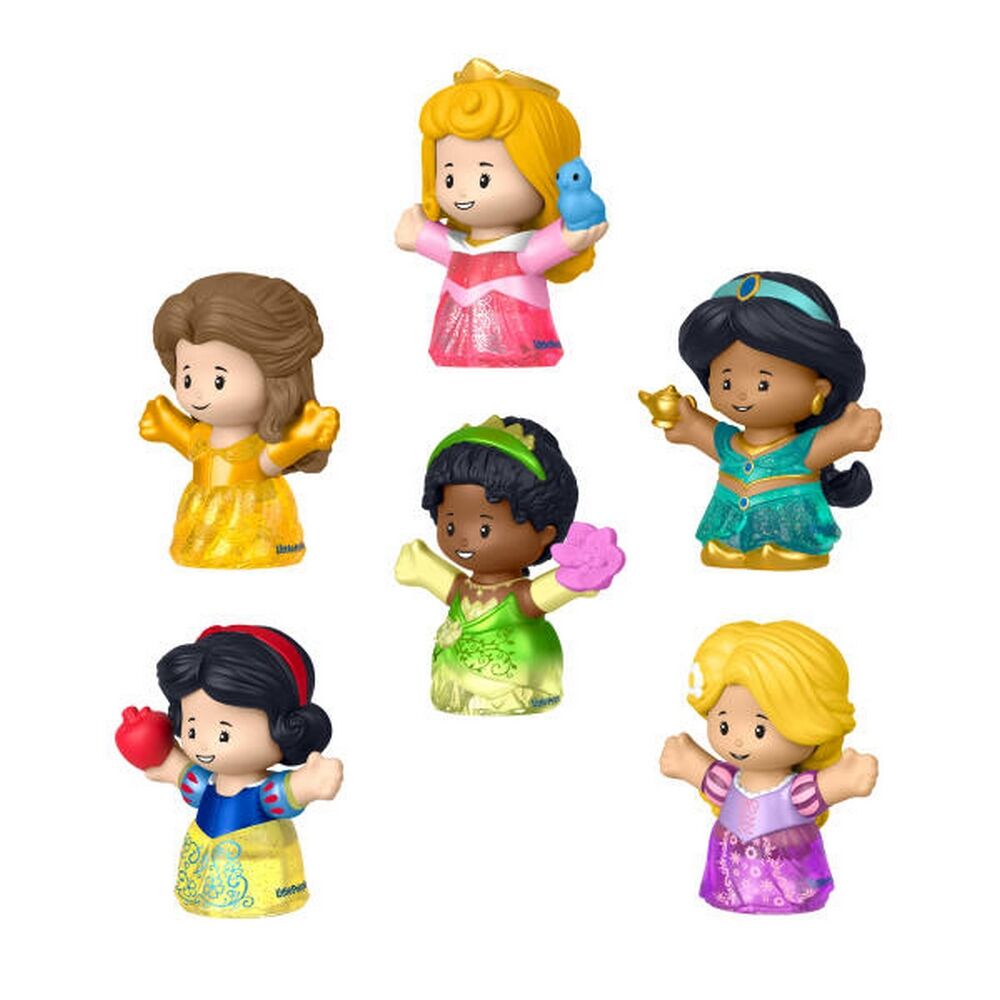 Fisher-Price Little People DISNEY Princess Shimmer Gowns Figure Set, 6 Characters