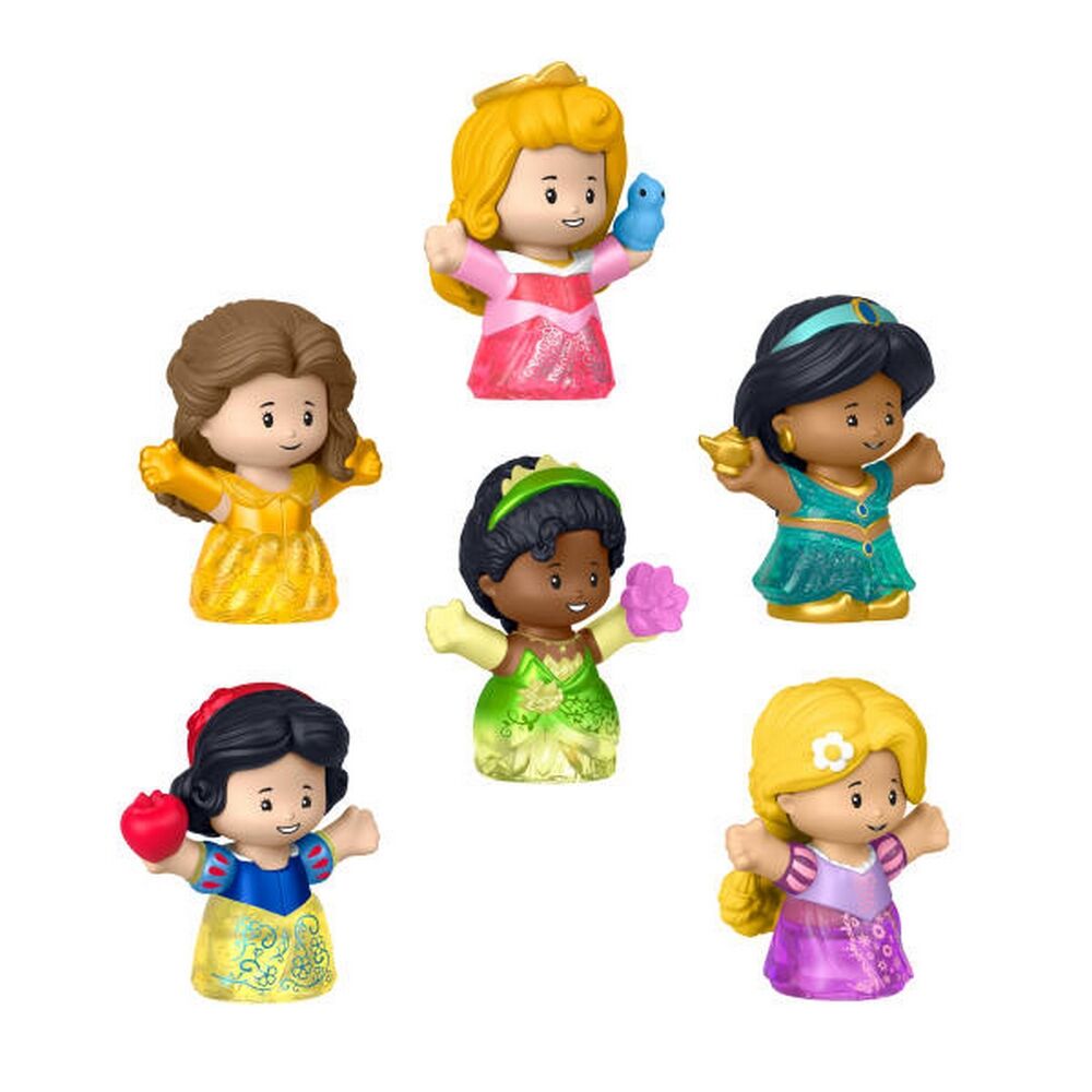 Fisher-Price Little People DISNEY Princess Shimmer Gowns Figure Set, 6 Characters