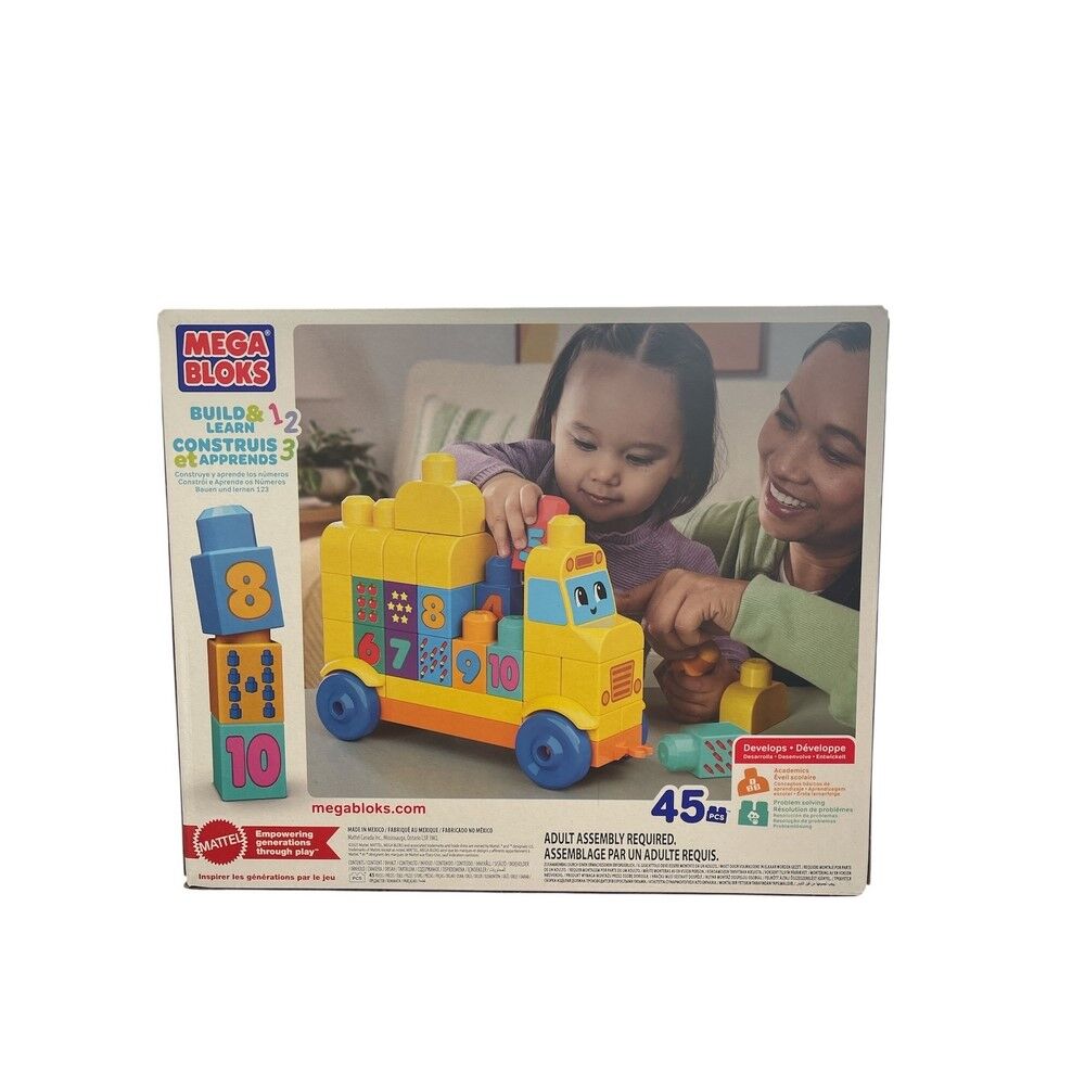 Fisher-Price Mega Bloks Build & Count Bus 45 Pcs