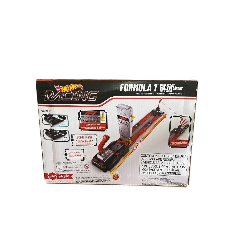 Hot Wheels Racing Formula 1 Grid Start Trackset with Two Die-Cast Cars 1:64