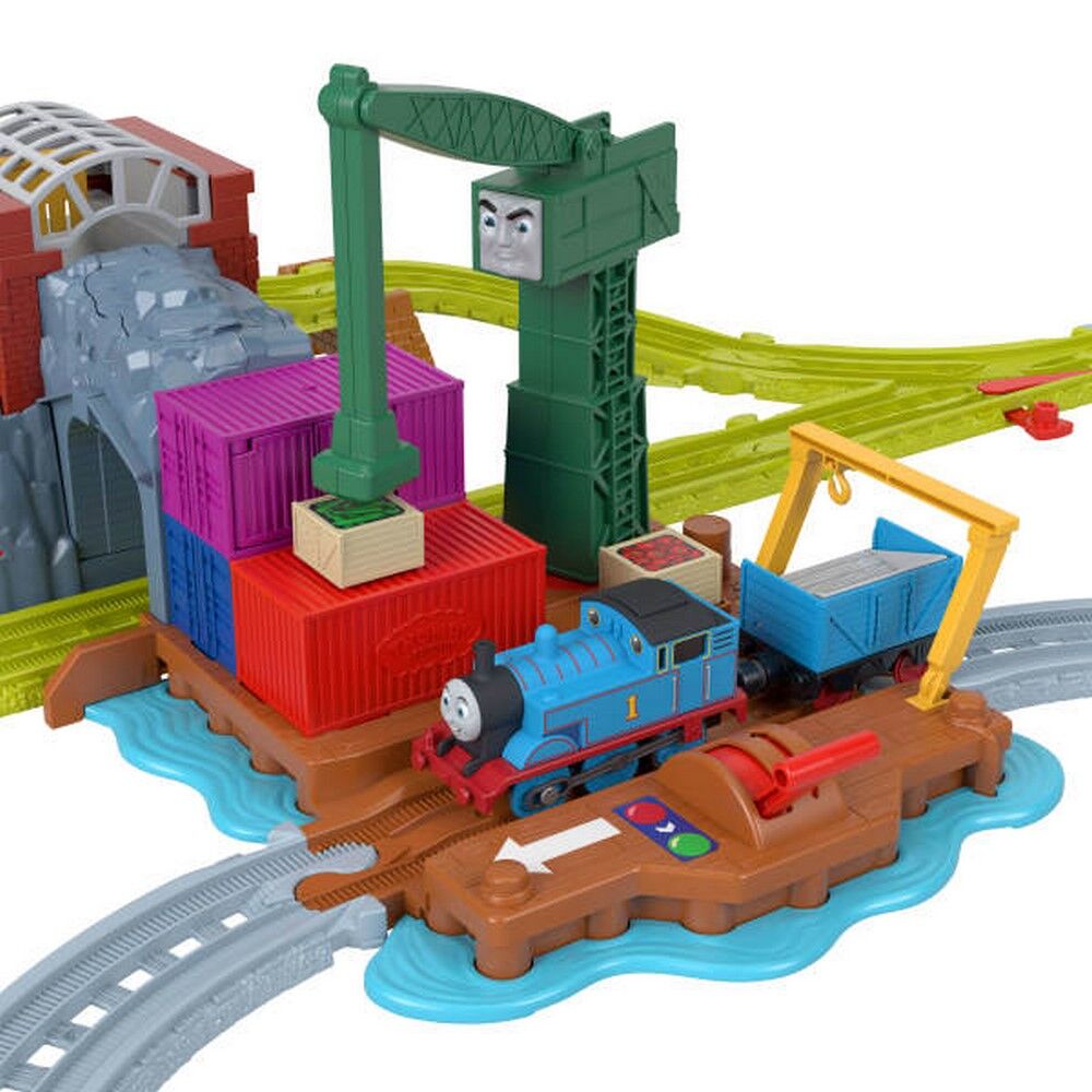 Thomas & Friends Cranky Dockside Delivery Motorized Train Set with Thomas