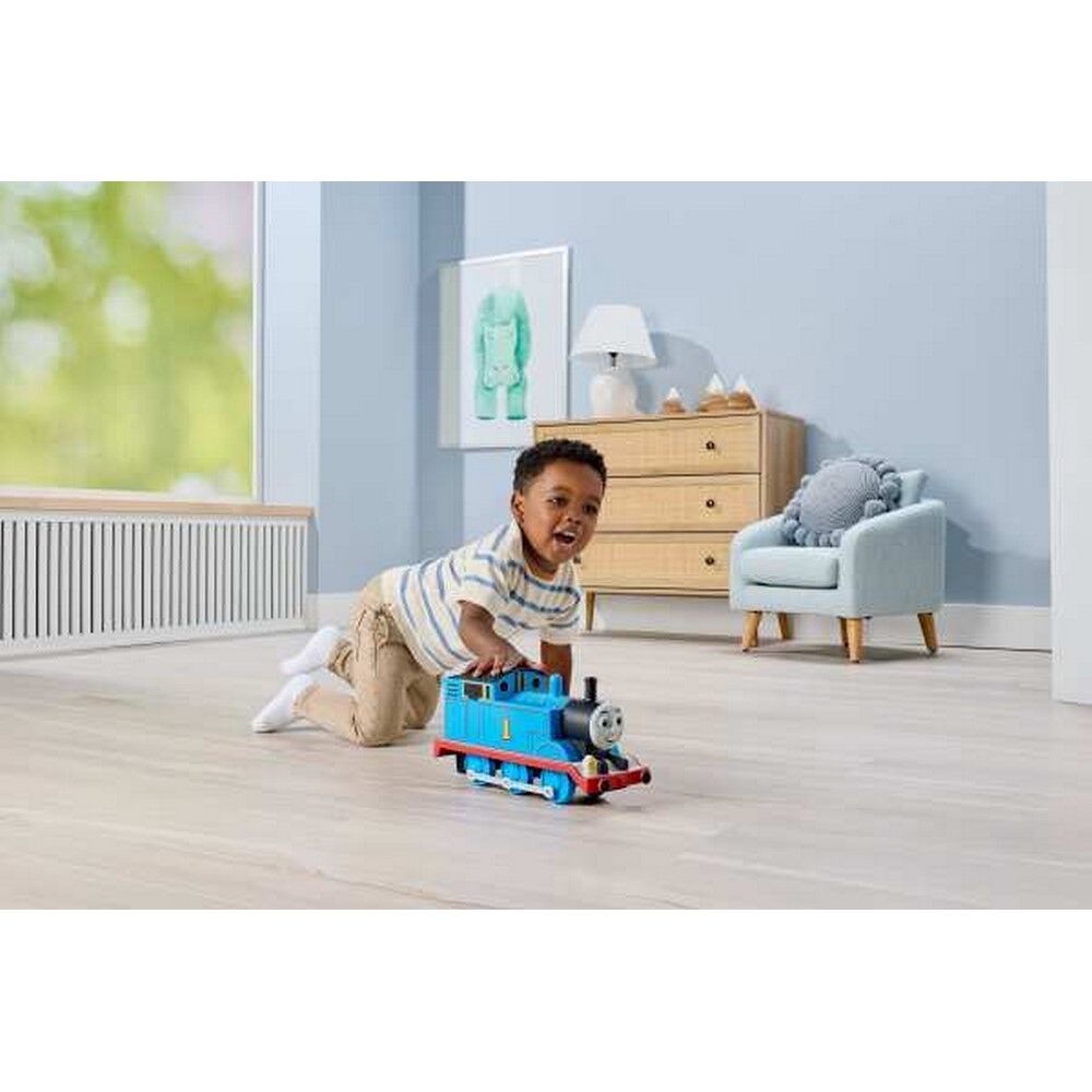 Thomas & Friends Giant Whistling Thomas from Fisher-Price, Large-Scale Engine with Push-Button Sound