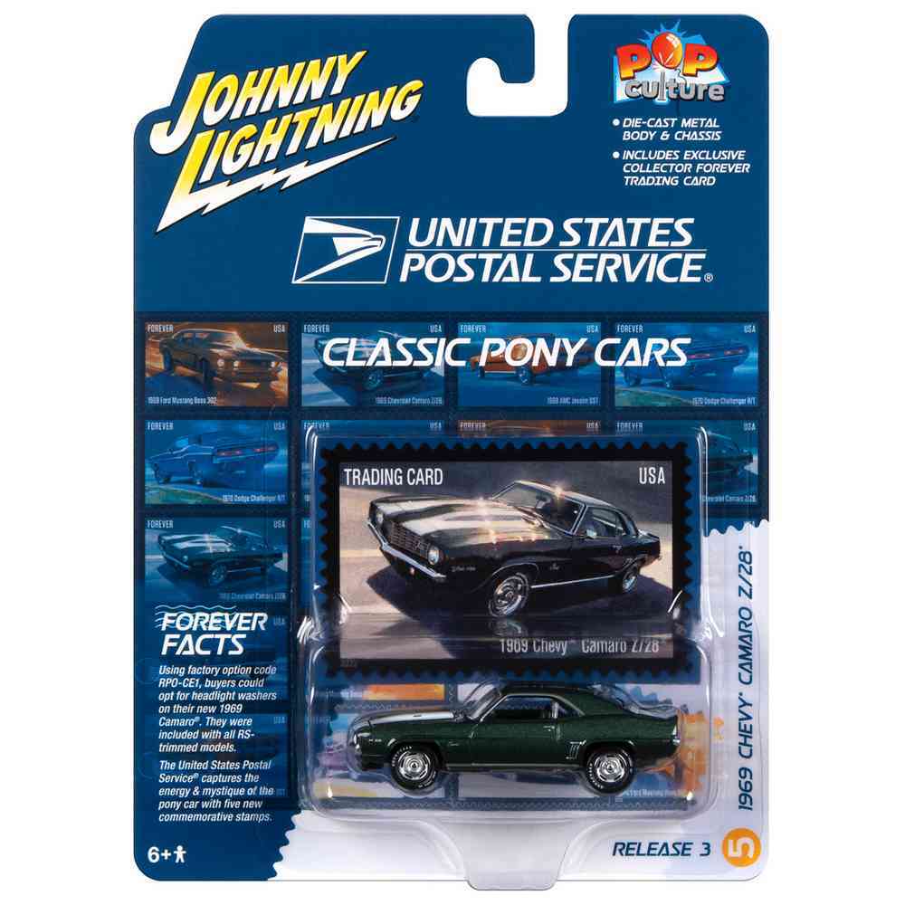 Johnny Lightning Pop Culture 1:64 - 1969 Chevy Camaro Z/28 (USPS)