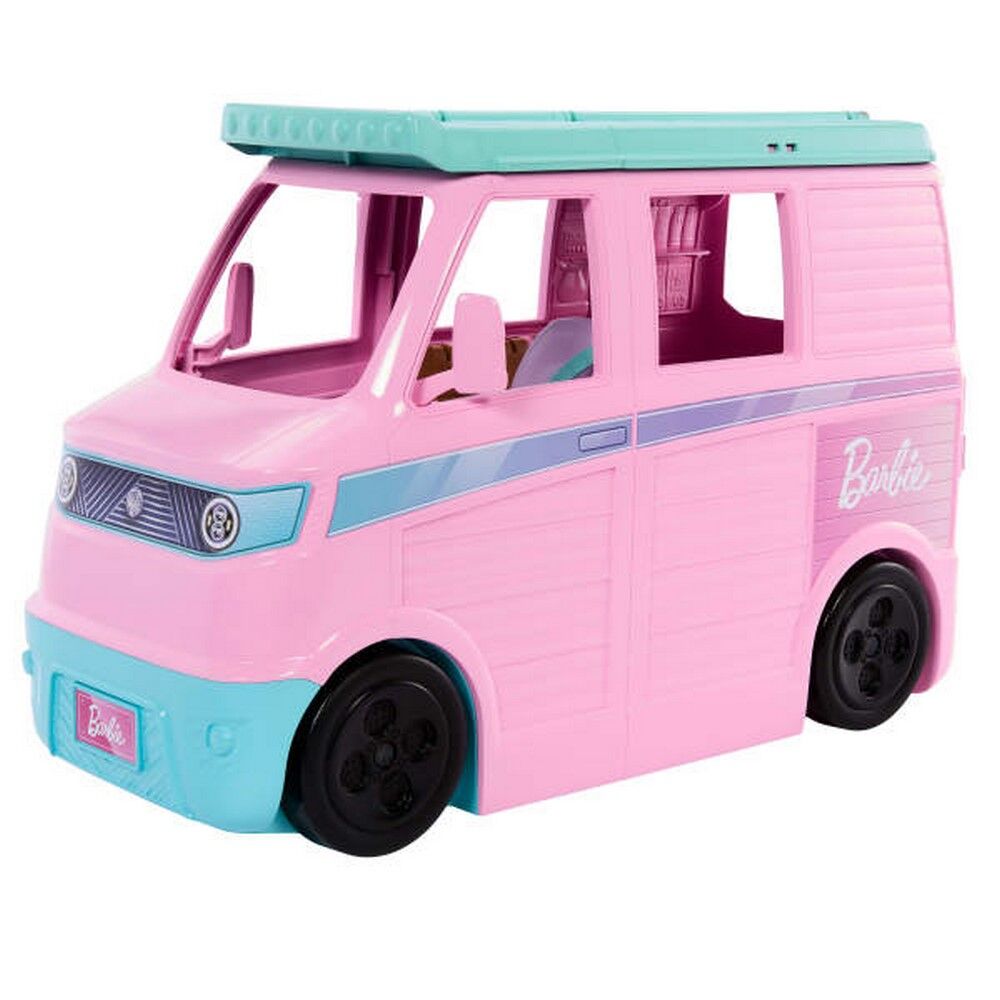 Barbie Dream Land Road Trip Camper Playset with Puppy & 20 Pieces