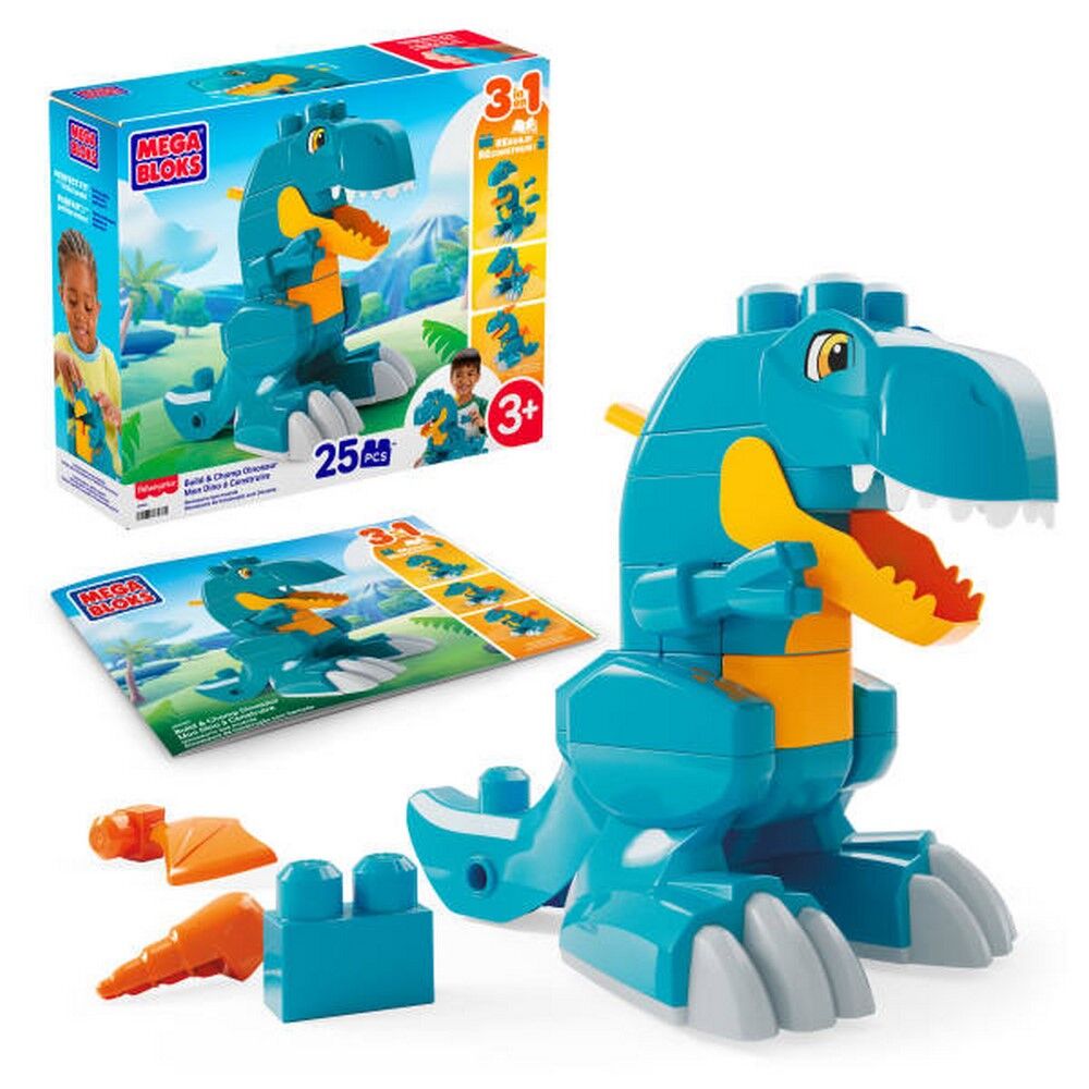 Mega Bloks Build & Chomp Dinosaur 25-Piece Building Set
