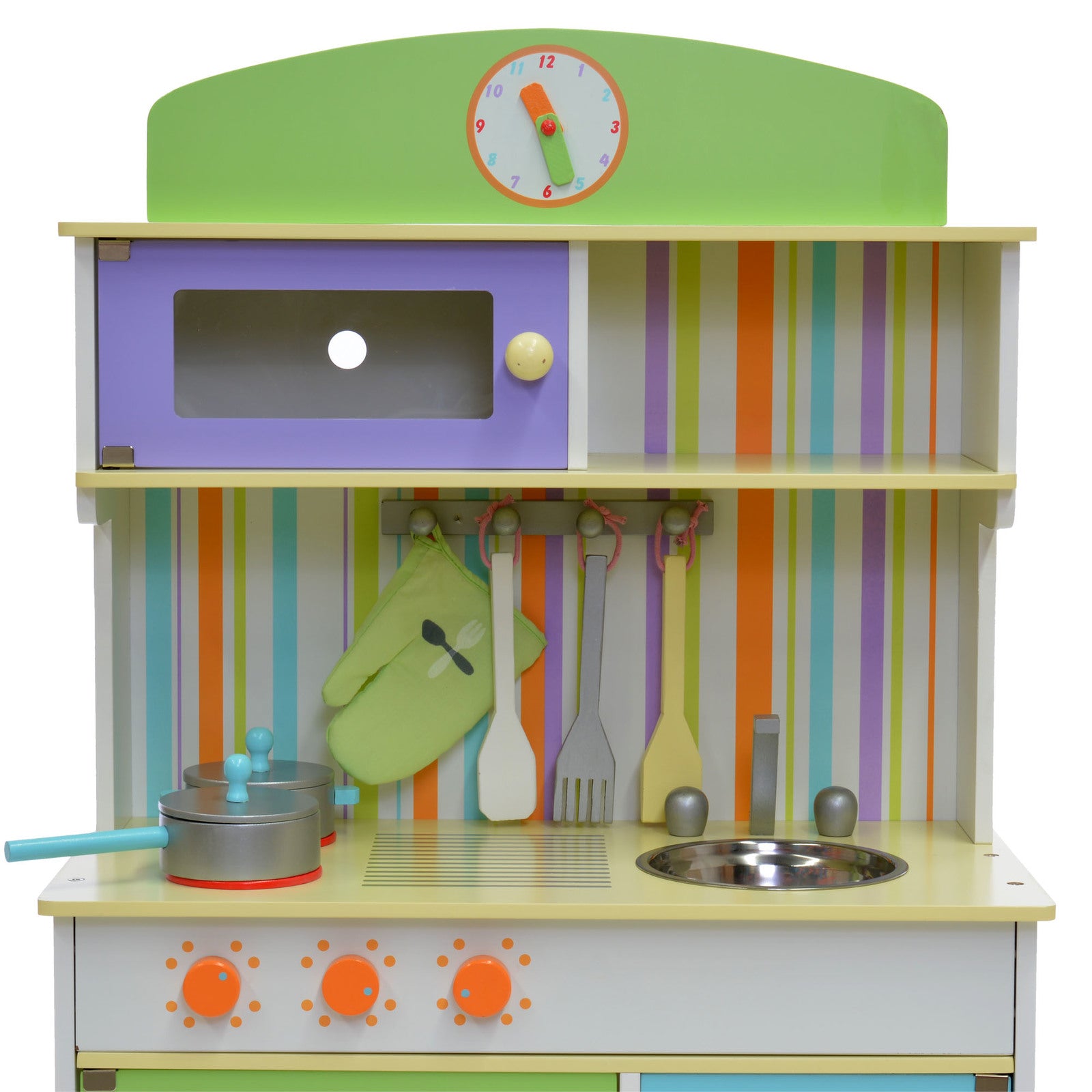Kids Play Kitchen in Blue & Green
